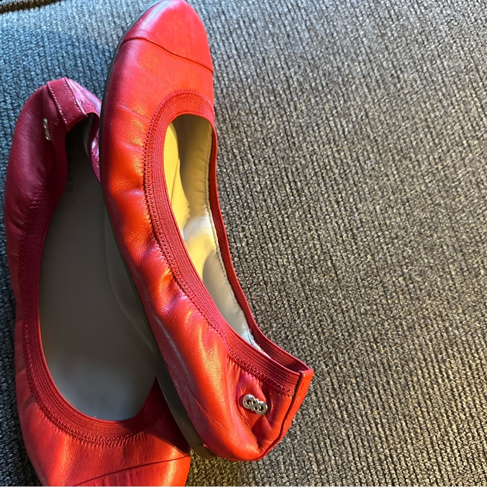 Cole Haan Red Leather Ballet Flat